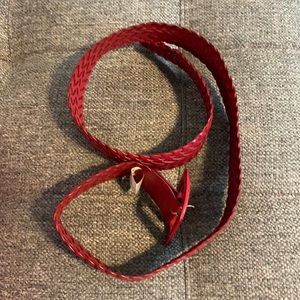 Red weave belt by New York and Company